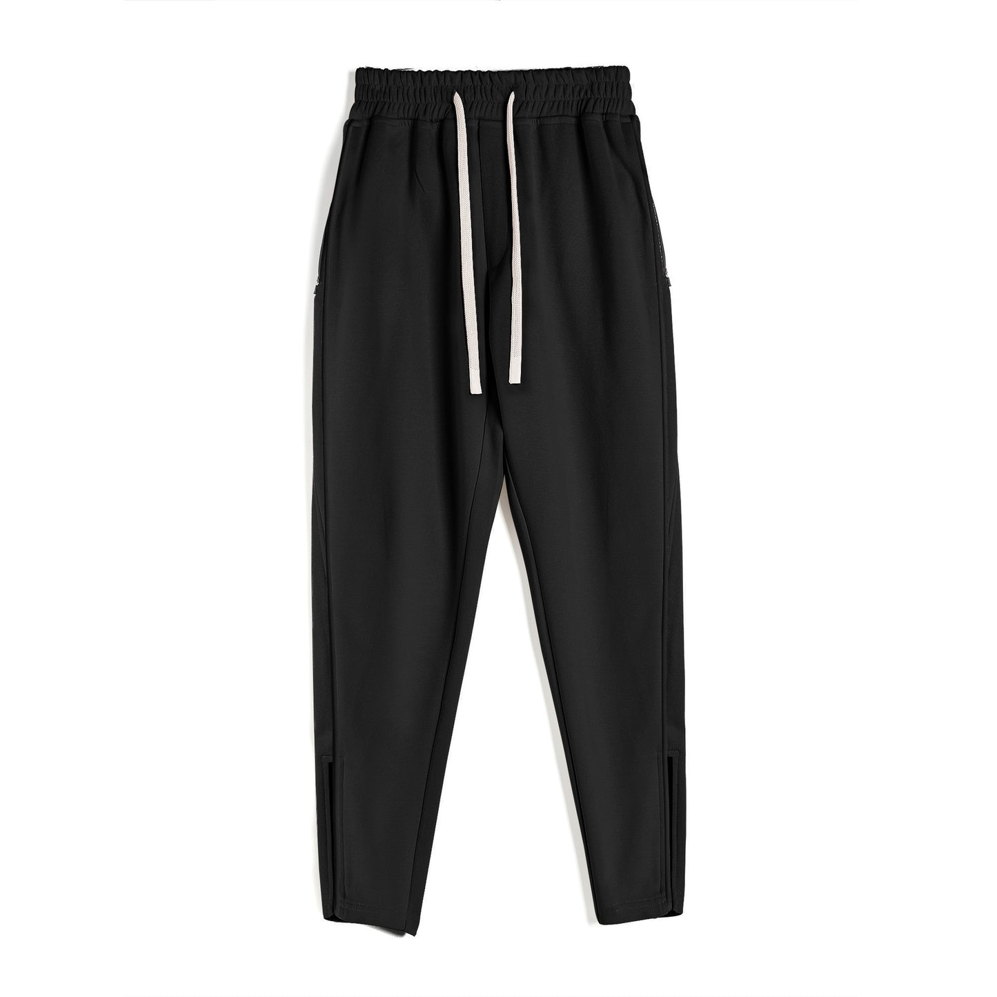 Slim Fit Bacak Açıklığı Fermuarlı Bilek Bantlı Pantolon