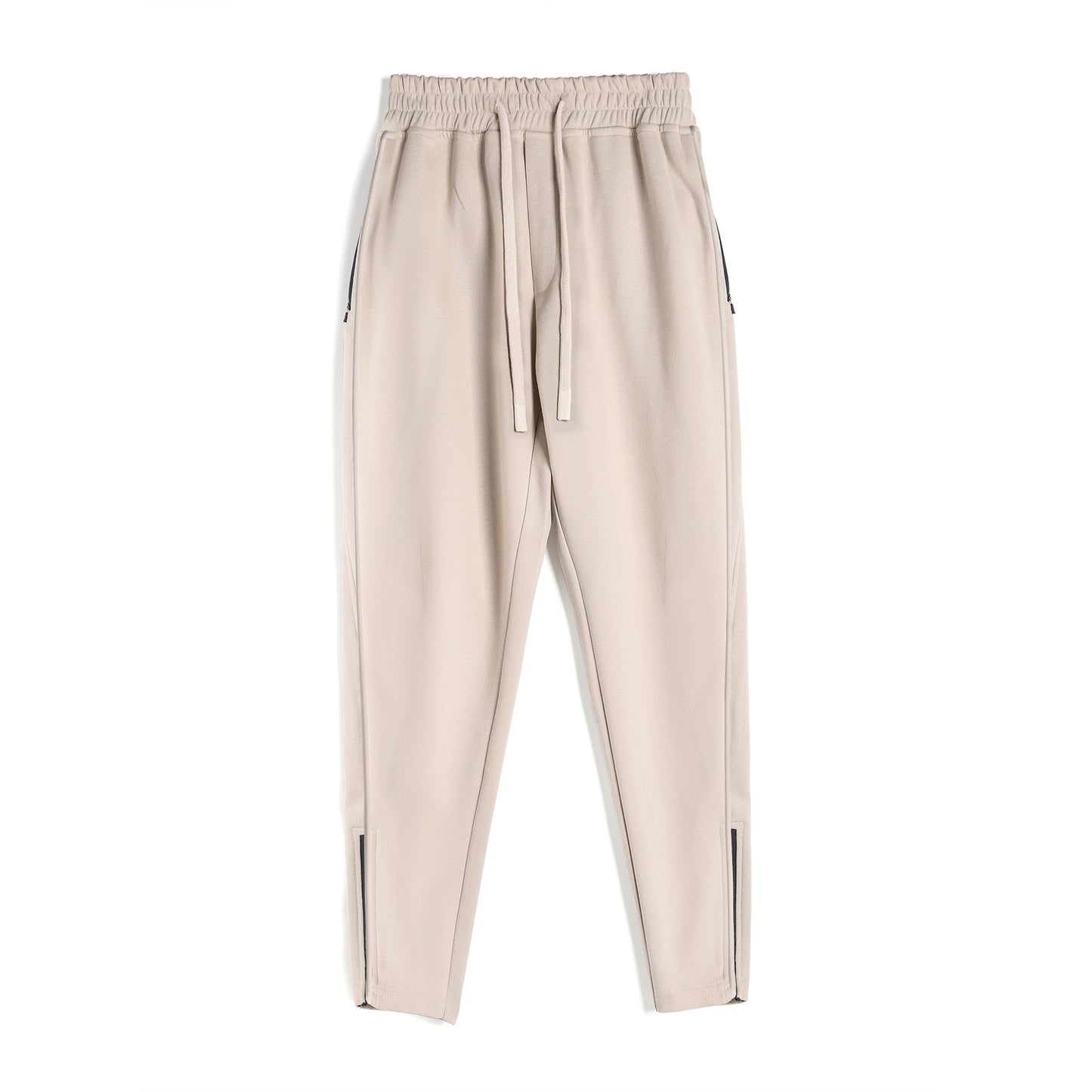 Slim Fit Bacak Açıklığı Fermuarlı Bilek Bantlı Pantolon