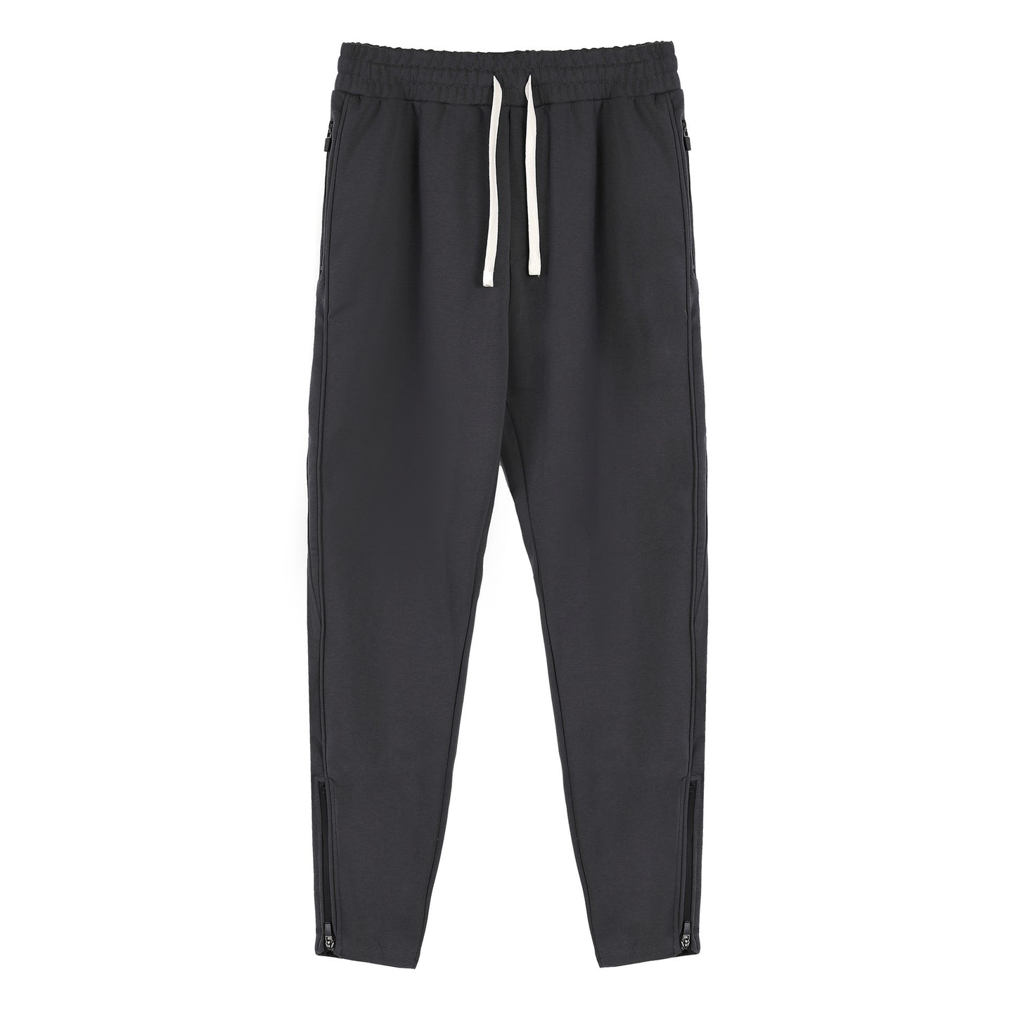 Slim Fit Bacak Açıklığı Fermuarlı Bilek Bantlı Pantolon